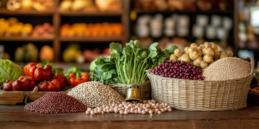 Warm welcome – organic produce basket at Julyy's Foods