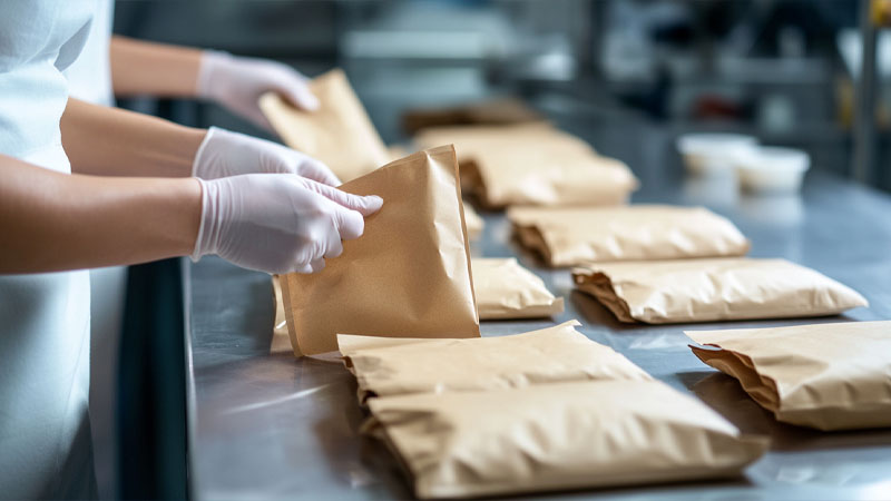 Hygienic packaging of organic products