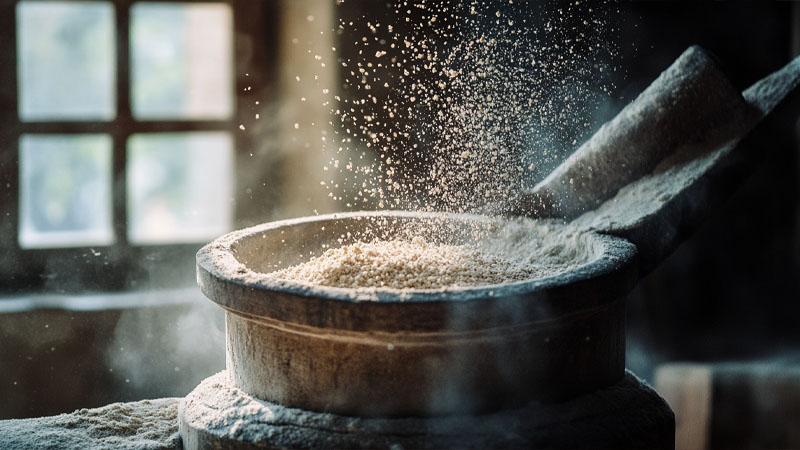 Traditional stone-grinding and cold-pressing